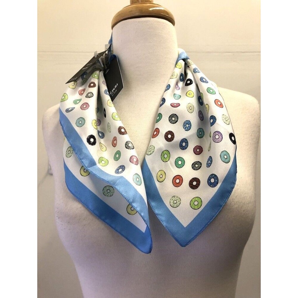 Larioseta x Barbieri Silk Square Scarf Doughnuts